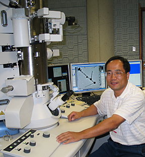 The University of Georgia's Zhengwei Pan came to ORNL to characterize promising new materials.