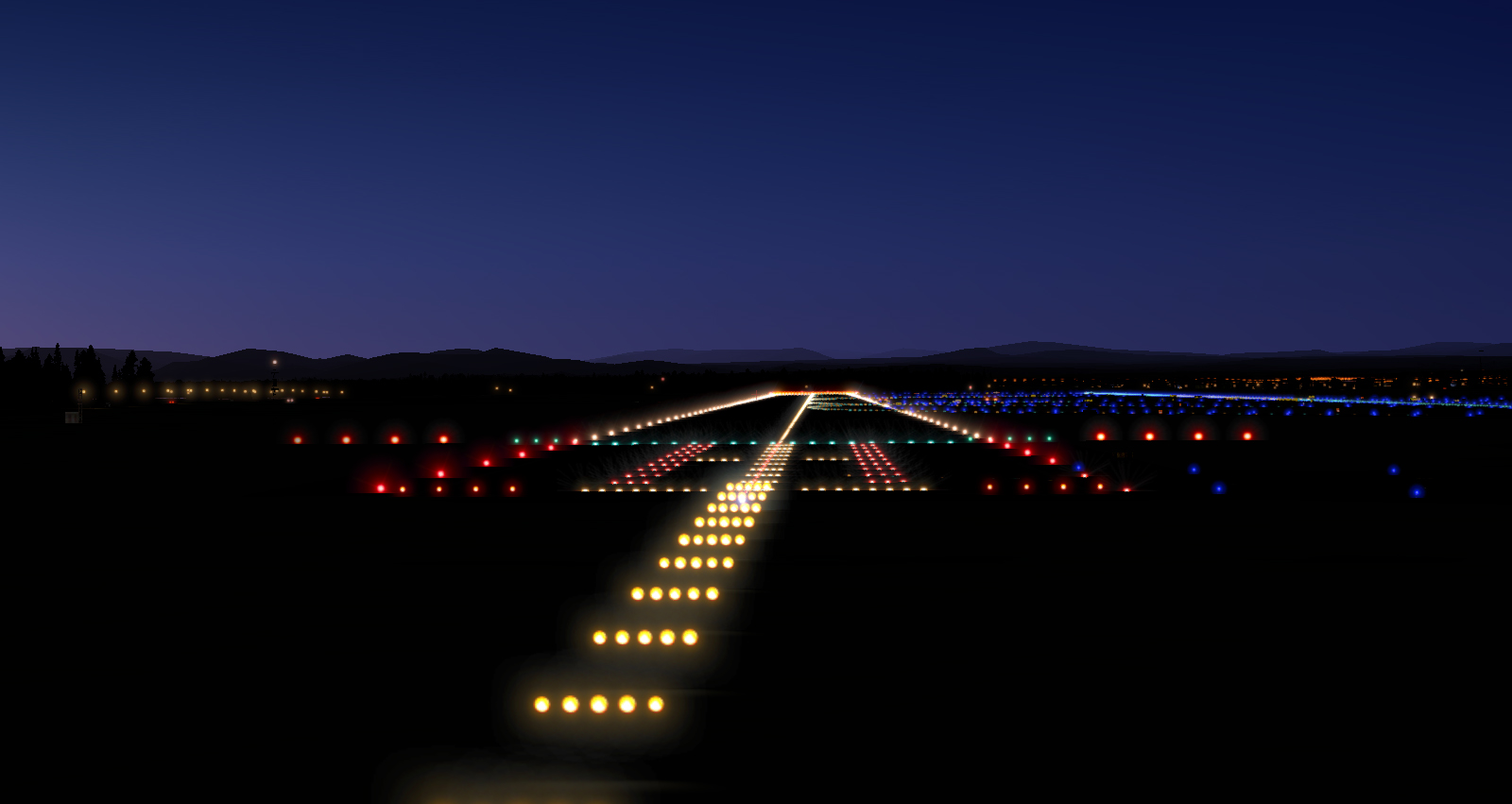 Airport Lights At Night