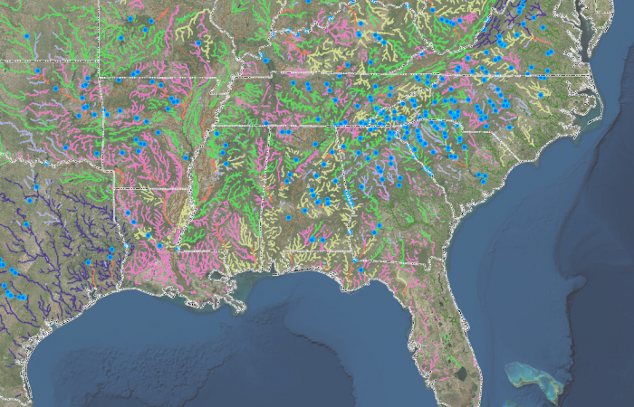 The ORNL-developed site assessment tool, dubbed SMH Explorer, provides a platform to develop small modular hydropower technologies by identifying common physical and environmental characteristics in stream segments across the nation. Credit: Oak Ridge Nat