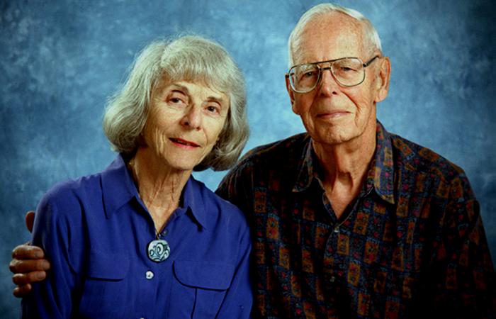 Liane B. (left) and William L. Russell came to Oak Ridge in the 1940s to do research on the health effects of radiation.