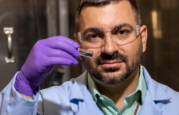 Tyler Gerczak, a materials scientist at Oak Ridge National Laboratory, is focused on post-irradiation examination and separate effects testing of current fuels for light water reactors and advanced fuel types that could be used in future nuclear systems. Credit: Carlos Jones/Oak Ridge National Laboratory, U.S. Dept. of Energy