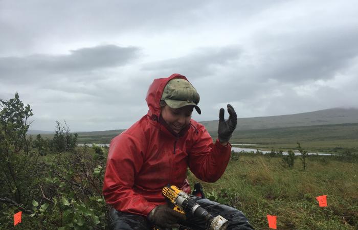 Ecosystem Ecologist Verity Salmon captures and analyzes field data from sites in in Alaska and Minnesota to inform earth system models that are being used to predict environmental change. Credit: David McLennan/Oak Ridge National Laboratory, U.S. Dept. of Energy