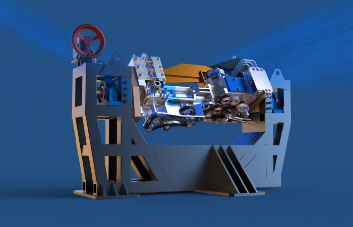 ORNL is designing a neutronic research engine to evaluate new materials and designs for advanced vehicles using the facilities at the Spallation Neutron Source at ORNL. Credit: Jill Hemman/ORNL, U.S. Dept of Energy, and  Southwest Research Institute.