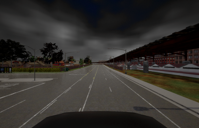 Oak Ridge National Laboratory's MENNDL AI software system can design thousands of neural networks in a matter of hours. One example uses a driving simulator to evaluate a network's ability to perceive objects under various lighting conditions. Credit: ORNL, U.S. Dept. of Energy