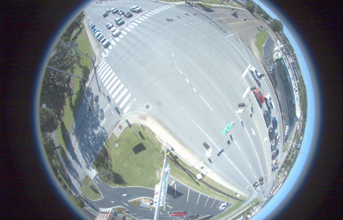 A traffic-camera view of Shallowford Road, one of the more than 350 intersections in Chattanooga studied by Oak Ridge National Laboratory researchers.