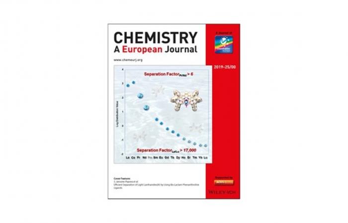 Chemistry A European Journal (cover) - Efficient Separation of Light Lanthanides(III) by Using Bis‐Lactam Phenanthroline Ligands