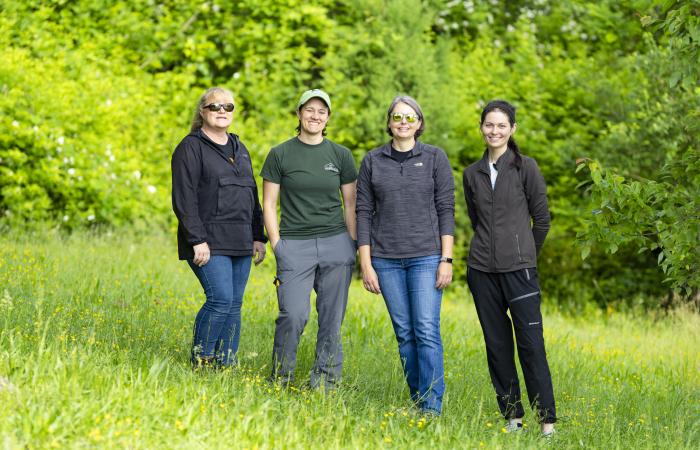 ORNL researchers pictured from left to right are Jana Phillips, Natalie Griffiths, Allison Fortner and Rachel Pilla. Credit: Carlos Jones/ORNL, US Dept. of Energy