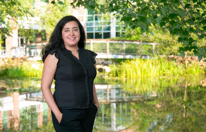 ORNL’s Fernanda Santos is studying how disturbances like wildfires affect belowground ecosystems and the soil carbon cycle. Credit: Genevieve Martin/ORNL, U.S. Dept. of Energy