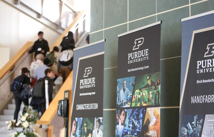 During this year’s poster session, QSC members presented projects related to ion-trap technologies, dark matter detectors and more. Credit: Dave Mason/Purdue University 