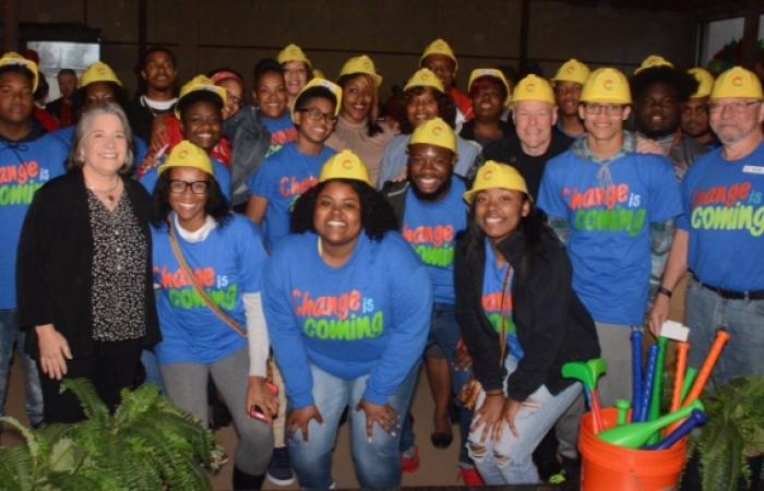 Knoxville Mayor Madeleine Rogero (front left) joined The Change Center groundbreaking ceremony on April 3. 