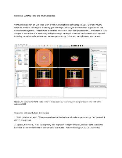 Lumerical (ANSYS) FDTD and MODE modules 
