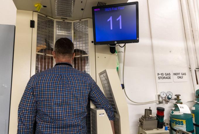 NNFD project - upgrade the hot cell ventilation system in Building 3525 - Tour of the new K-15 system, March 9, 2023.