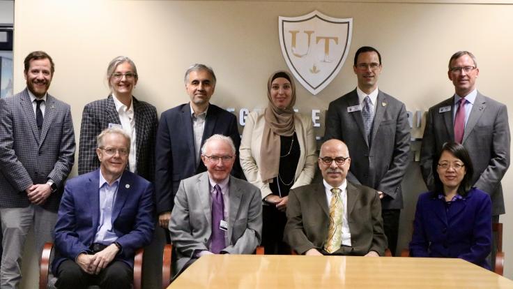 Representatives from The University of Toledo and the U.S. Department of Energy’s Oak Ridge National Laboratory (ORNL) in Tennessee are teaming up to conduct collaborative automotive materials research.” Credit: University of Toledo