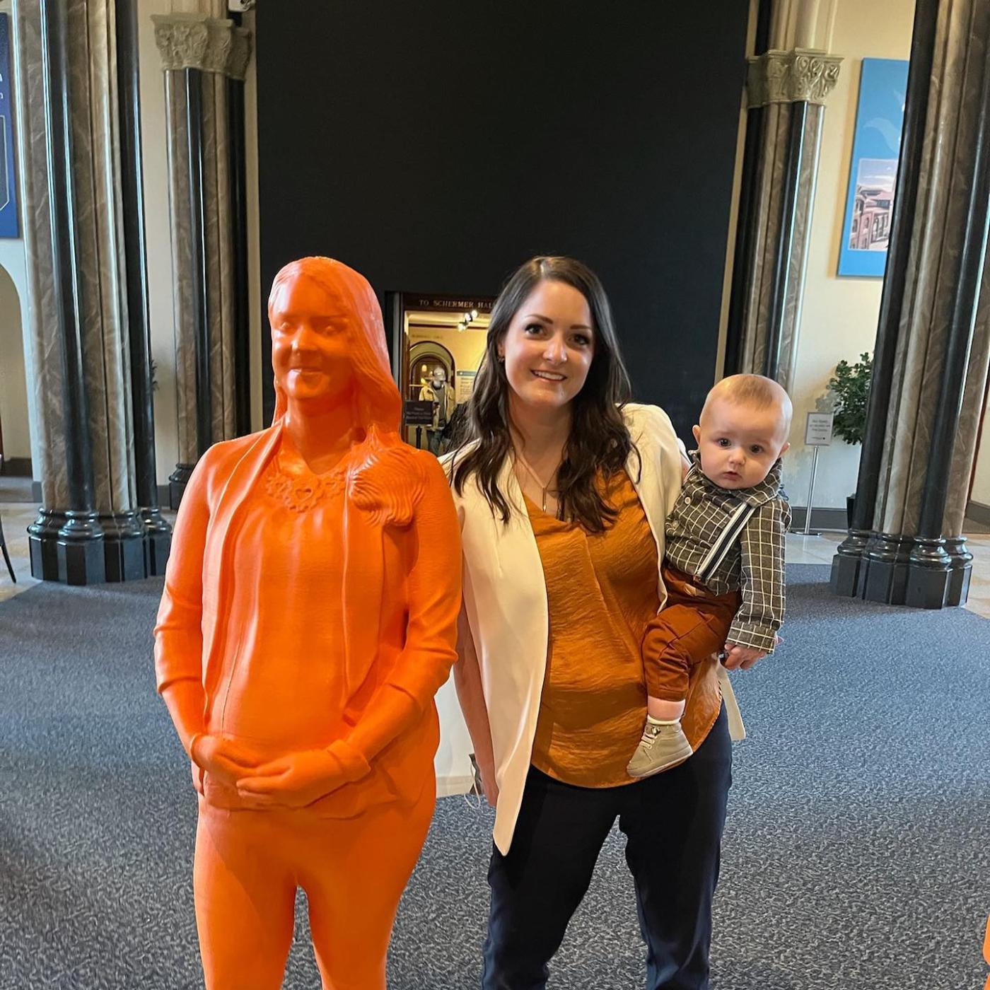 Oak Ridge National Laboratory scientist Amy Elliott was among women featured with a life-sized statue recognizing women in STEM in a new exhibit, IfThenSheCan, at the Smithsonian to commemorate Women in History month. Credit: Amy Elliott