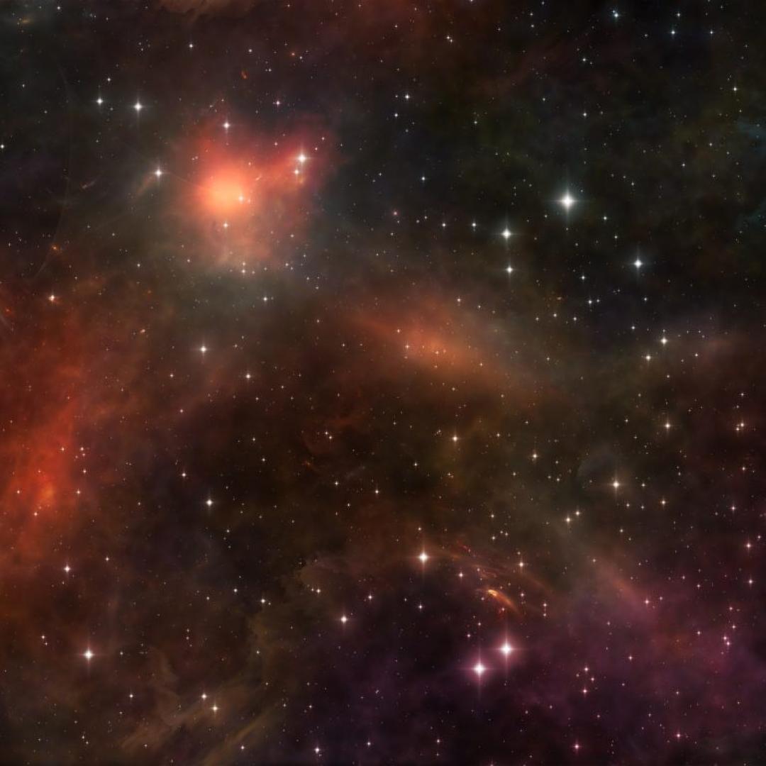 Image of stars and galactic dust against a dark background