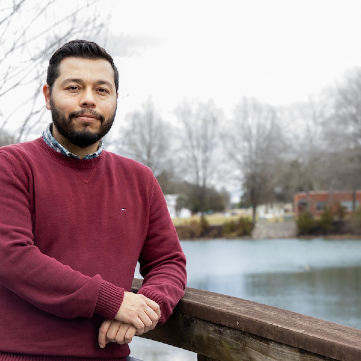 Hydrologist Jesus Gomez-Velez brings his expertise in river systems and mathematics to ORNL’s modeling and simulation research to better understand flow and transport processes in the nation’s watersheds. Credit: Genevieve Martin/ORNL, U.S. Dept. of Energy 