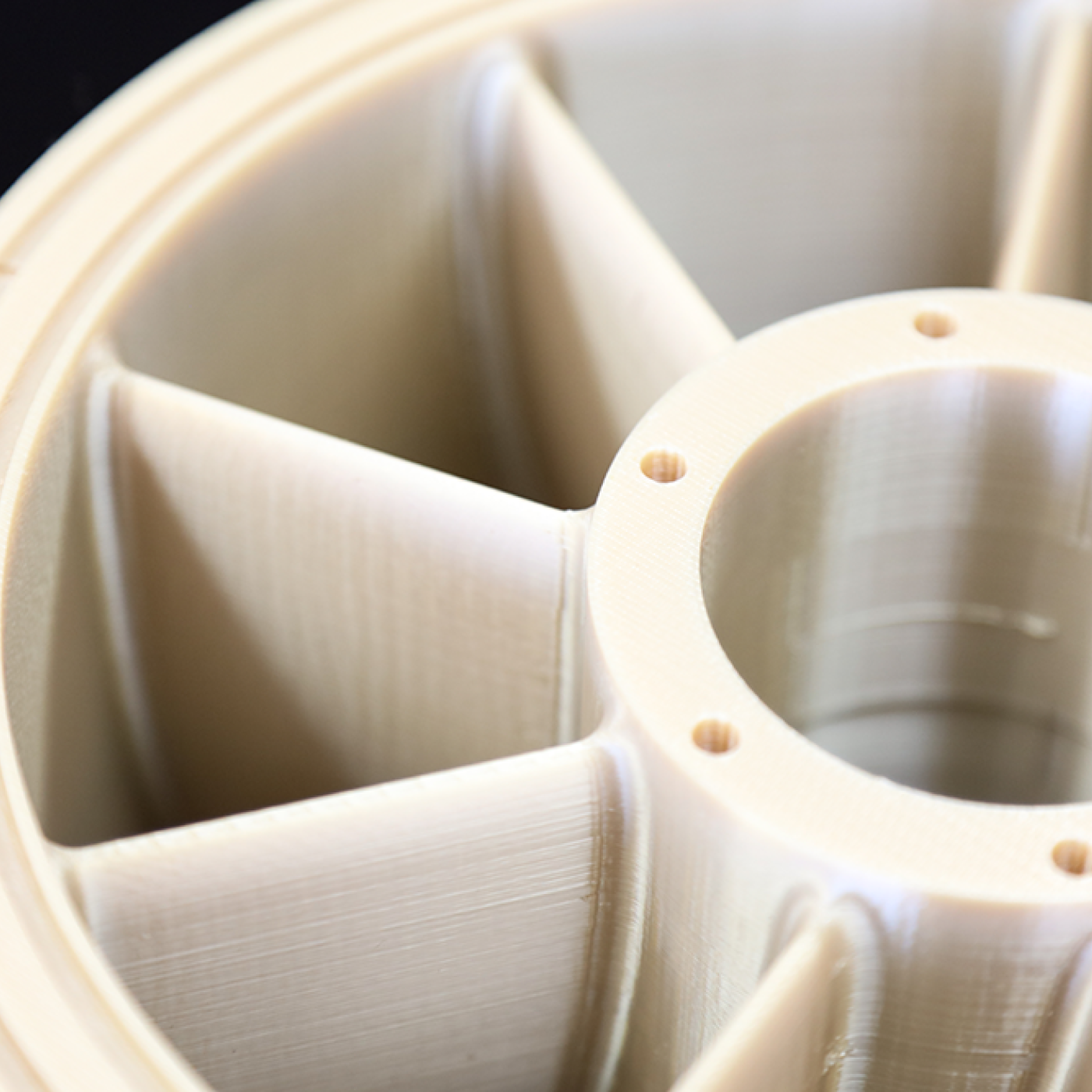 This newly manufactured fixed guide vane of a hydropower turbine system was additively created at the DOE Manufacturing Demonstration Facility at ORNL. Credit: Genevieve Martin/ORNL, U.S Dept. of Energy