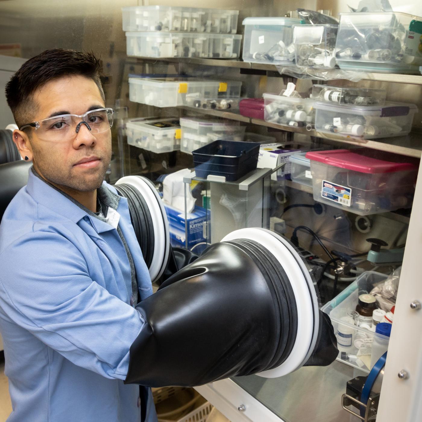 Brenden Ortiz, an ORNL Wigner Distinguished Staff Fellow, is helping design the next generation of quantum materials. Credit: Genevieve Martin/ORNL, U.S. Dept. of Energy
