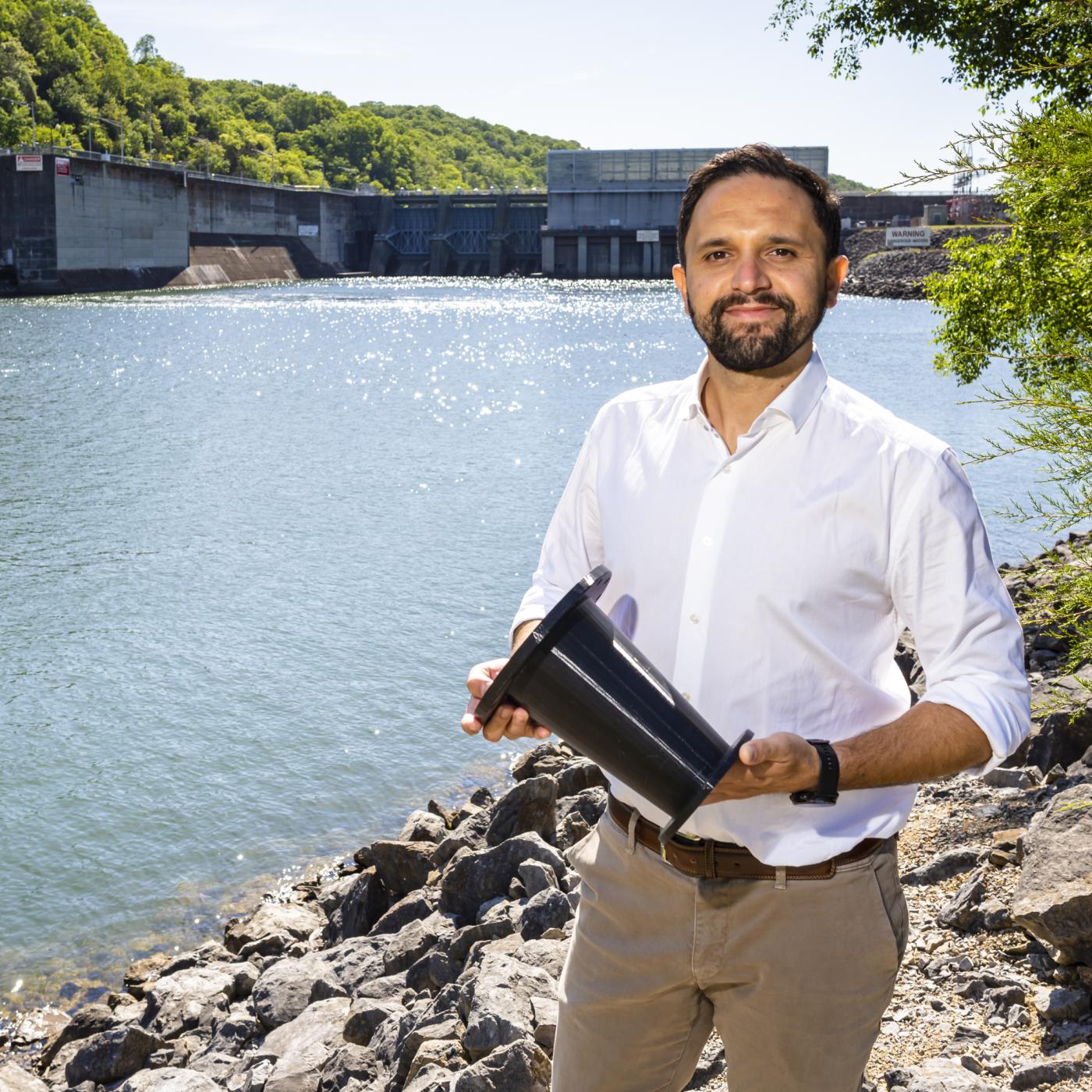 Mirko Musa was always fascinated by the power of rivers, specifically how these mighty waterways sculpt landscapes. Now, as a water power researcher, he’s finding ways to harness that power and protect rivers at the same time. Credit: Carlos Jones/ORNL, U.S. Dept. of Energy