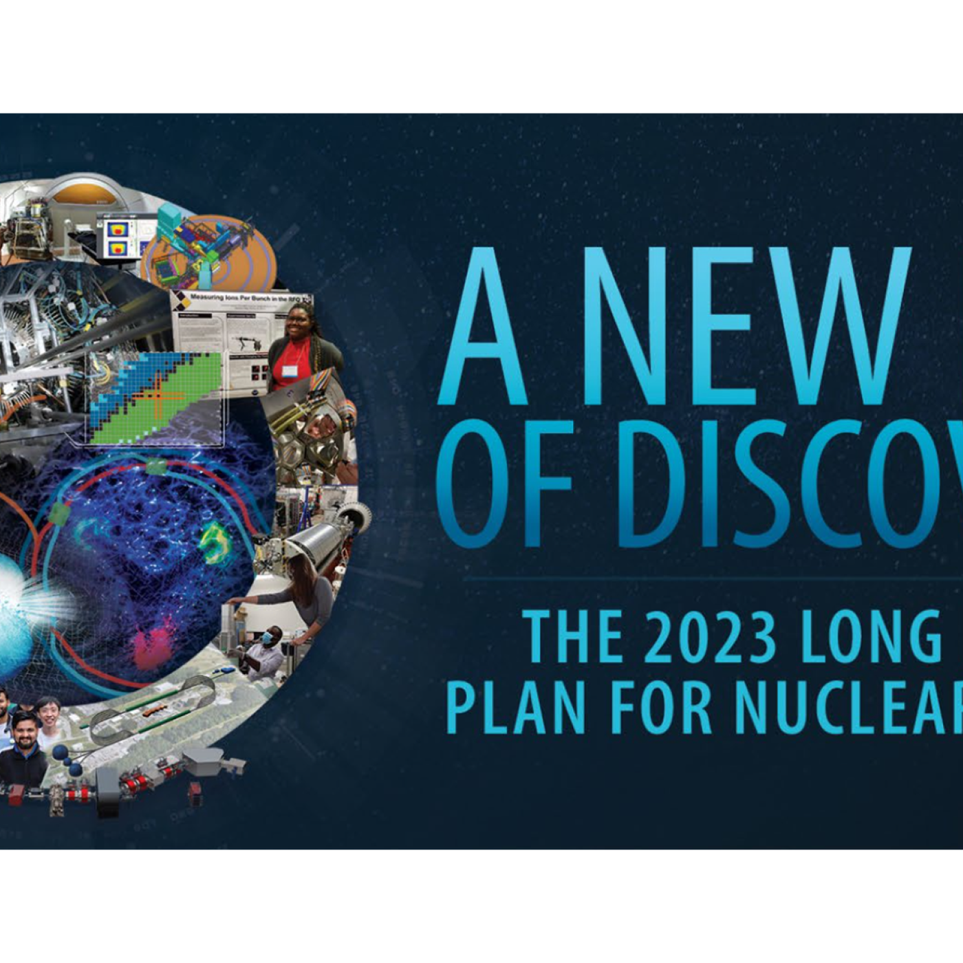 Photo collage with text that reads " A New era of discovery"