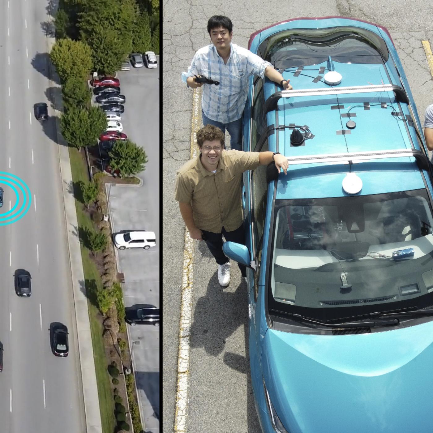 Oak Ridge National Laboratory researchers took a connected and automated vehicle out of the virtual proving ground and onto a public road to determine energy savings when it is operated under predictive control strategies. Credit: ORNL, U.S. Dept. of Energy
