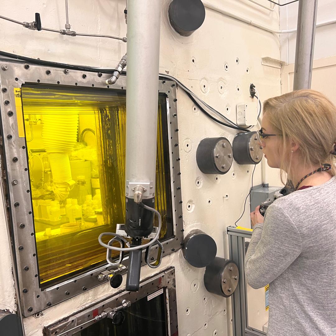 Seeing the difference Ac-225 could make to cancer patients made Raina Setzer want to come to ORNL to directly work with the isotope. Credit: Allison Peacock/ORNL, U.S. Dept. of Energy