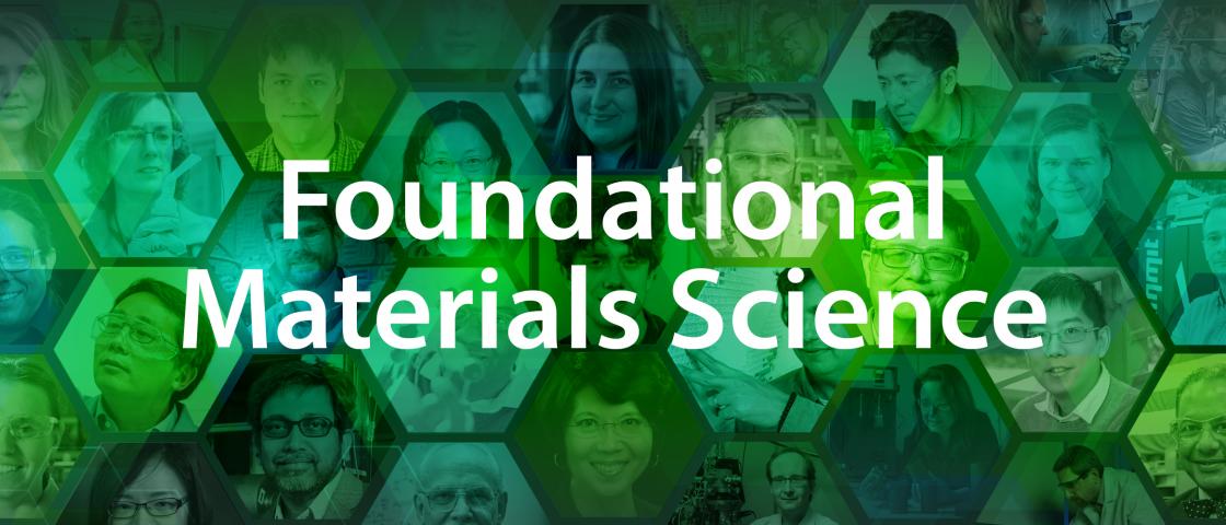 Foundational Materials Science text over background graphic.