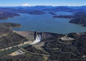 ORNL is studying how climate change may impact water availability for hydropower facilities such as the Shasta Dam and Lake in California. Credit: U.S. Bureau of Reclamation