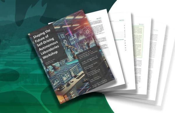 Graphic showcasing what digital version of a report, with the background of green oak leaf