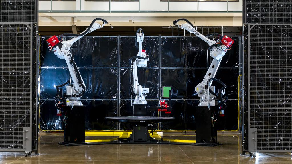 Large-scale metal hybrid manufacturing platform.