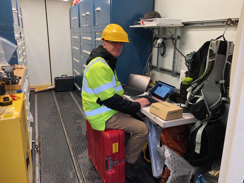 The site data system for DOE’s Atmospheric Radiation and Measurement, or ARM, mobile unit for the MOSAiC expedition is prepared to hold 250 terabytes of data ARM expects to produce during the campaign. Credit: Misha Krassovski/Oak Ridge National Laboratory, U.S. Dept. of Energy
