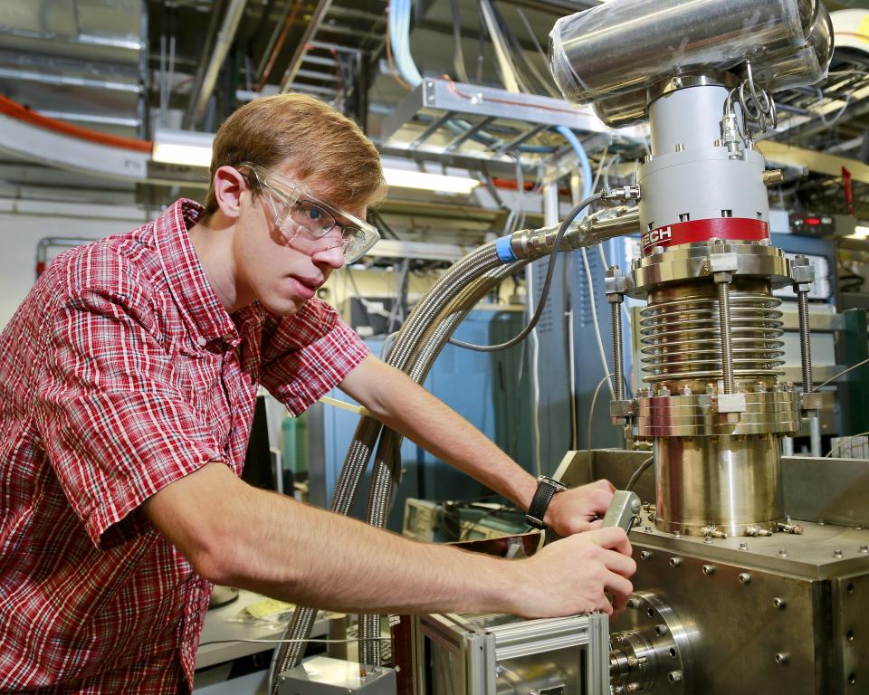 Man working with equipment