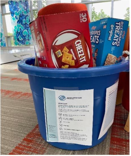 Donation bins are frequently seen at facilities around ORNL’s campus. In this photo, items shown were collected for Boys & Girls Club of Oak Ridge.