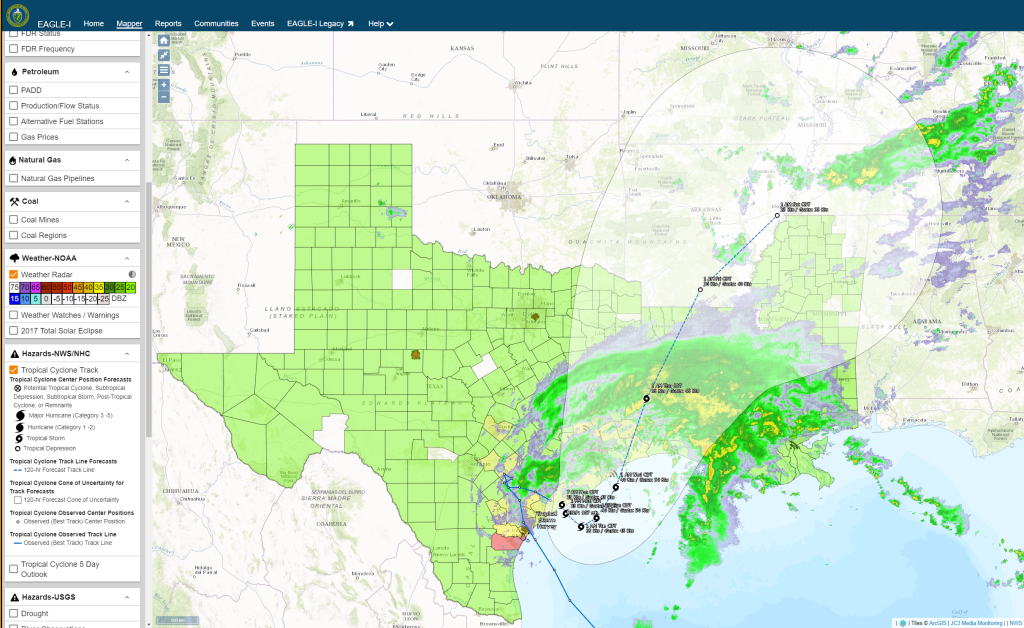 Screenshot of the EAGLE-I platform