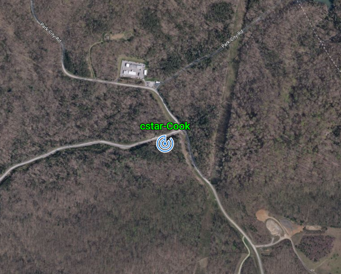 Map screenshot showing a location on the Oak Ridge National Laboratory campus