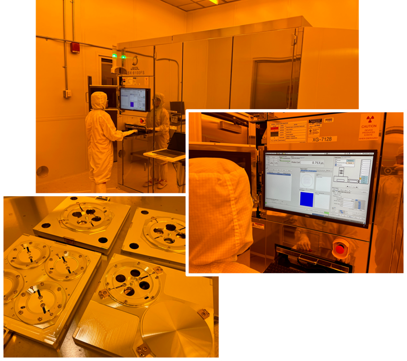 Staff operating the JEOL 8100 FS E-Beam Lithography Tool