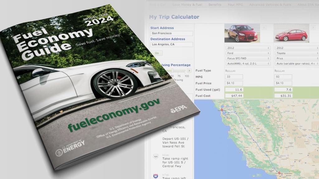 The Department of Energy’s latest Fuel Economy Guide includes 2024 model vehicle fuel efficiency data compiled by ORNL researchers, as well as a tool for mapping the most economical driving route. Credit: ORNL/U.S. Dept. of Energy
