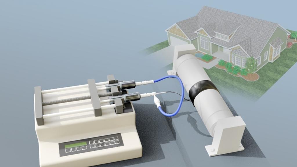 An encapsulation system developed by ORNL researchers prevents salt hydrates, which are environmentally friendly thermal energy storage materials, from leaking and advances their use in heating and cooling applications. Credit: Andy Sproles/ORNL, U.S. Dept. of Energy