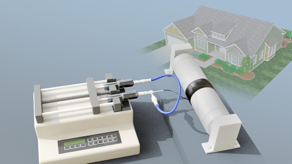 An encapsulation system developed by ORNL researchers prevents salt hydrates, which are environmentally friendly thermal energy storage materials, from leaking and advances their use in heating and cooling applications. Credit: Andy Sproles/ORNL, U.S. Dept. of Energy 