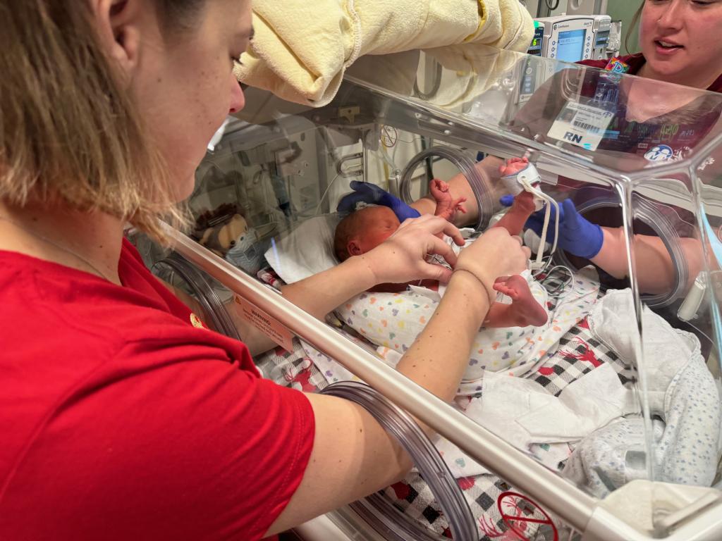 Baby Dottie was born with a rare abdominal defect that is healing and also battled an infection shortly after birth, both of which extended her NICU stay. 