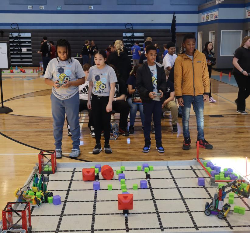 YO-STEM kids showed their robotics skills at a competition earlier this year.