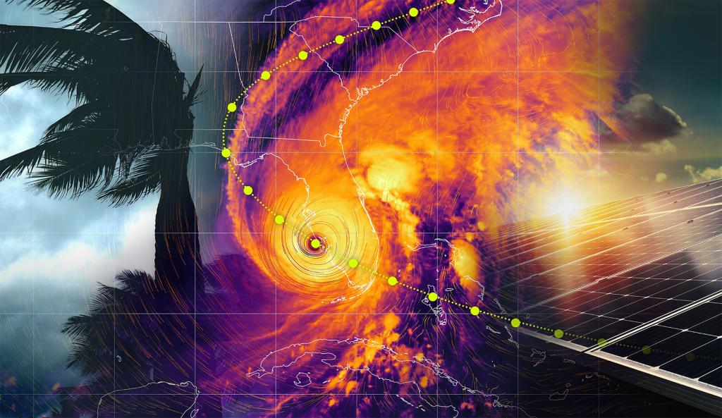 ORNL researchers modeled how hurricane cloud cover would affect solar energy generation as a storm followed 10 possible trajectories over the Caribbean and Southern U.S. Credit: Andy Sproles/ ORNL,U.S. Dept. of Energy