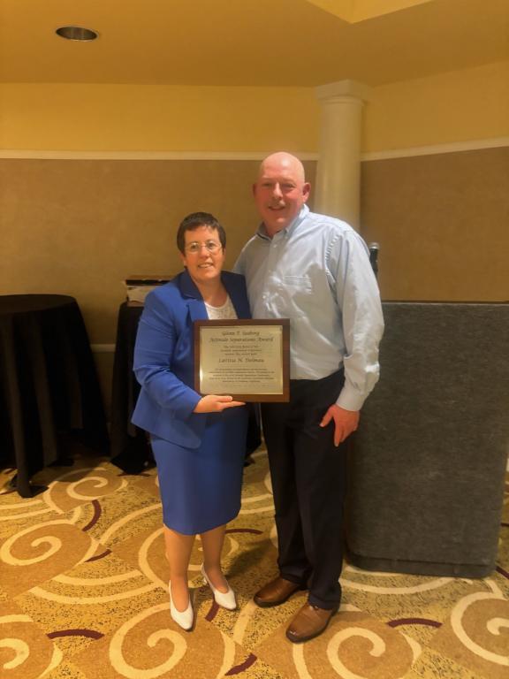 ISED’s Lætitia Delmau, left, poses with colleague Jeff Delashmitt of ORNL’s Physical Science Directorate, who nominated her for the national Glenn T. Seaborg Actinide Separations Award. Credit: ORNL, U.S. Dept. of Energy
