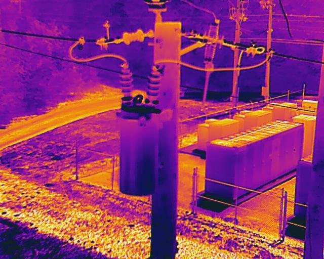 heatmap of a power line