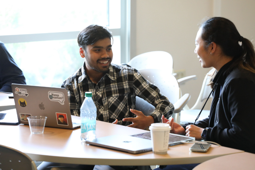 Summer school students connected during breakout sessions to discuss quantum concepts.