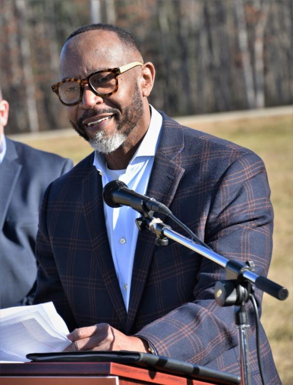 United Rare Earths chairman, speaks at the groundbreaking ceremony for the new magnet recycling and separation facility