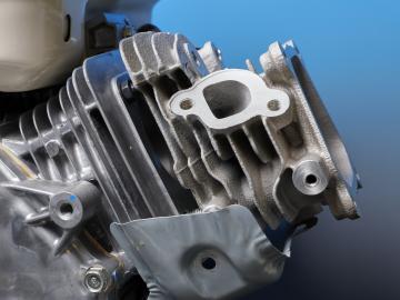 ACEAlloy cylinder: High-performance aluminum cerium alloys have automotive, aerospace and energy applications, such as this automotive cylinder head cast.