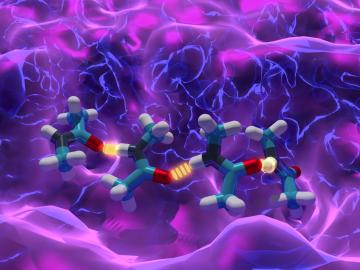 Scientists used neutrons produced at Oak Ridge National Laboratory to discover the molecular mechanism responsible for the flow in a hydrogen-bonding liquid. Credit: Jill Hemman/Oak Ridge National Laboratory, U.S. Dept. of Energy