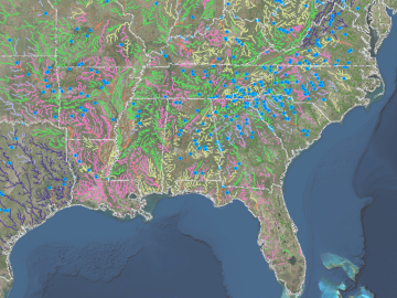 The ORNL-developed site assessment tool, dubbed SMH Explorer, provides a platform to develop small modular hydropower technologies by identifying common physical and environmental characteristics in stream segments across the nation. Credit: Oak Ridge Nat