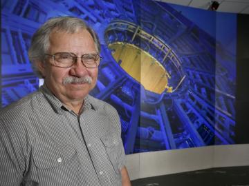 Particles collide and stream through ALICE’s detectors, such as the time-projection chamber shown here, and leave tracks that reveal their velocities, momenta and energies. Image credit: Oak Ridge National Laboratory, U.S. Dept. of Energy; photographer Ja